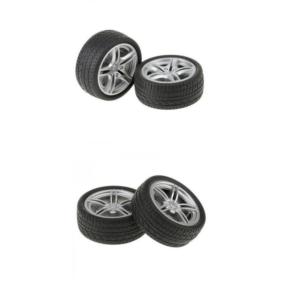 Kokiya 4 Pieces 8mm Simulation Rubber Wheel Tire Wheel Toy Model DIY RC Spare Parts
