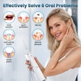 thumbnail image 6 of OasiSmile Water Flosser for Teeth Cleaning, Portable Cordless Dental Floss 300ML Rechargeable Oral Irrigator with 5 Jet Tips for Home Travel Office, White, 6 of 7