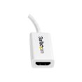 thumbnail image 3 of StarTech.com Mini DisplayPort to HDMI 4K Audio / Video Converter - mDP 1.2 to HDMI Active Adapter for MacBook Pro/Air - 4K @ 30Hz - White (MDP2HD4KSW) - Adapter - Mini DisplayPort male to HDMI female - 5.9 in - white - active, 4K30Hz (3840 x 2160) support, 3 of 5