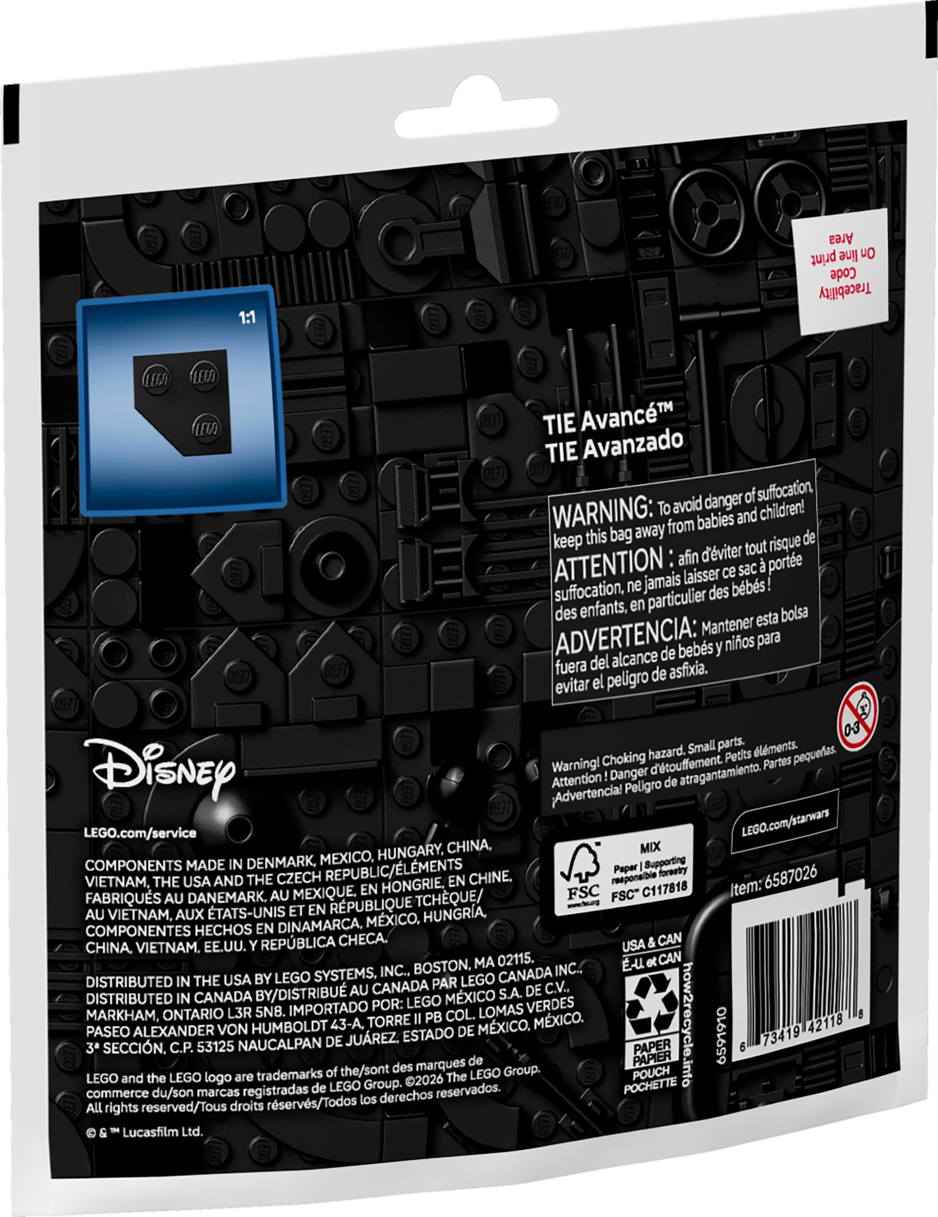 LEGO Star Wars TIE Advanced Mini-Build 30727