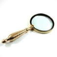 thumbnail image 3 of Maritime Treasures Classic Nautical Designer Gold Magnifying Glasses Handheld Decorative Brass Magnifier Glass Made of Metal and Alloy, 3 of 4