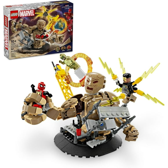 Compatible avec LEGO Marvel Spider-Man Vs. Sandman: Jeu de Construction de Bataille Finale avec Figure Spider-Man, Jouet de Collection Inspiré par Spider-Man No Way Home