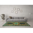 thumbnail image 3 of Ahgly Company Indoor Square Persian Turquoise Blue Traditional Area Rugs, 6' Square, 3 of 4