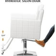 thumbnail image 5 of UBesGoo 360° Swivel Barber Chair with Reclining Back, T-shaped Footrest, White, 5 of 9