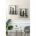 thumbnail image 2 of Luxen Home Two Piece Black Metal Flower Wall Panels, 2 of 9