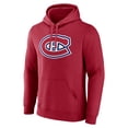 thumbnail image 2 of Men's Red Montreal Canadiens Primary Logo Pullover Hoodie, 2 of 3