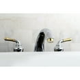 thumbnail image 3 of Kingston Brass KC364 Magellan Two-Handle Deck Mount Roman Tub Faucet, Polished Chrome/Polished Brass, 3 of 8