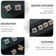 thumbnail image 3 of 2 Pairs Cufflinks Clothing Accessories Christmas Gifts Button for Shirt Sleeve Man, 3 of 6