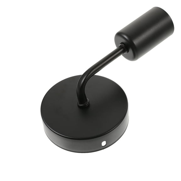 Clispeed Metal Light Base Wall Lamp Holder Black Metal 1Set