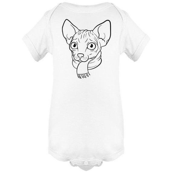 Scarf Sphinx Cat Bodysuit Infant -Image by Shutterstock, Newborn