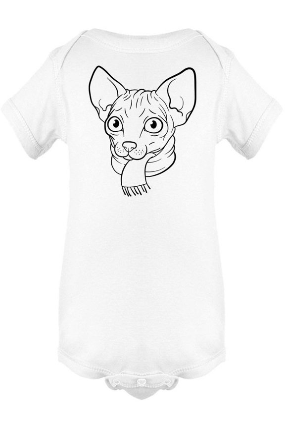 Scarf Sphinx Cat Bodysuit Infant -Image by Shutterstock, Newborn