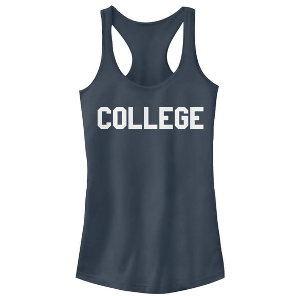 Junior's Animal House College Text  Racerback Tank Top Indigo 2X Large