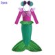 thumbnail image 3 of Disfraz de La Sirenita de Disney para niños y niñas, vestido de princesa Ariel para vacaciones de verano, ropa de playa, Cosplay de sirena, vestidos de cumpleaños, 2024, 3 of 5
