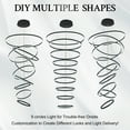 thumbnail image 7 of 9-Rings D39.4" Modern LED Chandelier Black Dimmable High Ceiling Foyer Chandeliers Entryway with Remote Control for Staircase Entryway Living Room Foyer, 3000K-6500K, 7 of 7