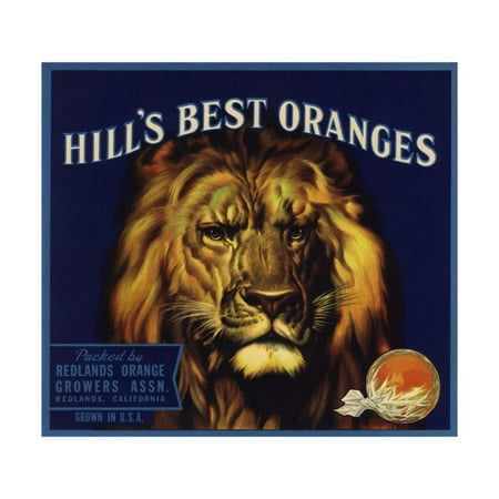 Hills Best Brand - Redlands, California - Citrus Crate Label Print Wall Art By Lantern (Best Way To Attach Crates To Wall)