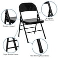 thumbnail image 5 of Emma + Oliver 2 Pack Triple Braced & Double Hinged Black Metal Folding Chair, 5 of 10