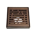 thumbnail image 6 of 4 Inch Oil Rubbed Bronze Square Shower Drain with Hair Trap Set (4 Designs), 6 of 12