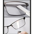 thumbnail image 3 of Reading Glasses Rectangular Metal Pocket Readers Mens Crystal Lens, 3 of 5