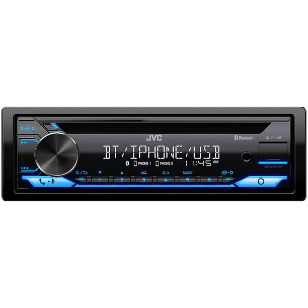 Receptor de CD estéreo para coche JVC KD-T710BT con Bluetooth y Alexa