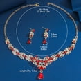 thumbnail image 2 of Sunyuer Necklace Earrings Bridal Wedding Jewelry Set Rhinestone Necklace For Brides Bridesmaid Gold Prom Party Accessory Jewelry Set, 2 of 5