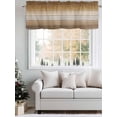 thumbnail image 5 of Valances for Windows Brown Gradient Rod Pocket Cafe Window Treatments Valance Curtains for Kitchen Bathroom Laundry Basement Windows 60"x14", 5 of 9