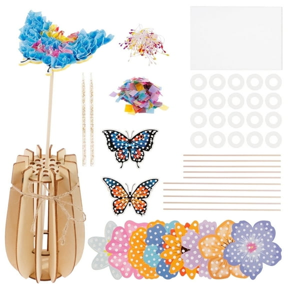 Wekvgz Poke in Art Flower Bouquet for 4 to 12 Year Kid DIY Art and Craft Kit Birthday Creative Activity Favor Educational Flower Toy