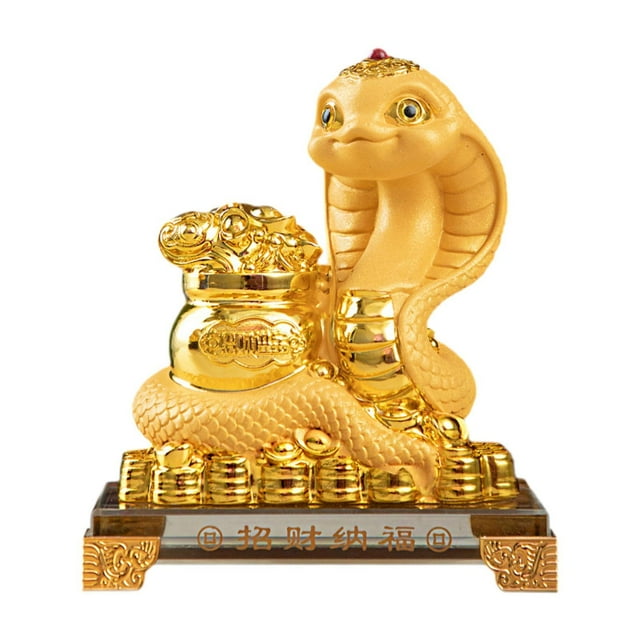 simhoa Statue Année de Snake 2025 Décoration du Nouvel An Chinois pour Armoire Cheminée B