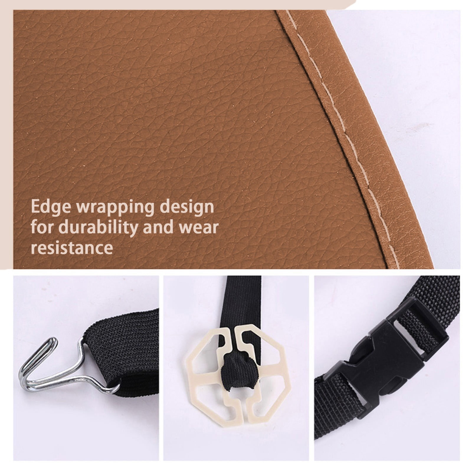 Multifunctional PU Leather Car Seat Storage Bag, Foldable Backseat Organizer with Dining Table Tray, Waterproof Large Capacity Car Storage, for Phones, Bottles and Toys, for Cars SUVs