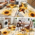 thumbnail image 5 of Sunflower Area Rug 4x6 FT, Non Slip Kids Room Carpet, Butterfly Spring Floral Retro Washable Soft Floor Carpet Non-Shedding Throw Rug for Dorm Kitchen Study Room Home Office Bedside, 5 of 9