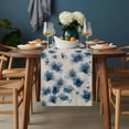 thumbnail image 2 of Navy Blue Floral Table Runner - 70 Inch Long, Kitchen Dining Table Runner Dresser Scarves, Spring Flowers Rustic Butterfly Farmhouse Decor for Coffee Tables Wedding Party Banquet, 2 of 8
