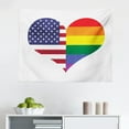 thumbnail image 1 of Pride Tapestry, Support LGBT Calligraphy with Celebration Theme Crowd People Silhouette with Flags, Fabric Wall Hanging Decor for Bedroom Living Room Dorm, 2 Sizes, Multicolor, by Ambesonne, 1 of 1