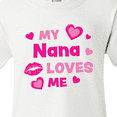 thumbnail image 4 of Inktastic Valentine's Day My Nana Loves Me Hearts and Lips Youth T-Shirt, 4 of 5