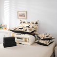 thumbnail image 4 of Hunting Deer Bedding Set Full Size 7 Pcs,Rustic Cabin Lodge Bed in a Bag with Flat Fitted Sheet,Vintage Elk Moose Antlers Comforter Set with Pillowcase and Sham,Woodland Bed Sheets Set, 4 of 5