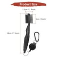 thumbnail image 3 of Cepillo de limpieza para palos de golf Uxcell [1PCS] - Limpiador de ranuras de palos de dos lados con línea de extensión retráctil para cuñas - [Negro-7.5IN], 3 of 7