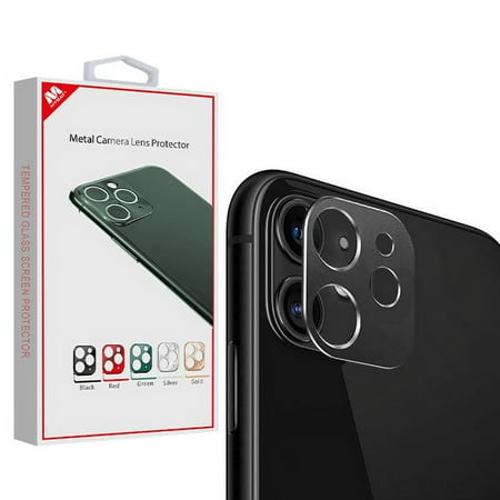 Apple iPhone 11 Camera Lens Protector Metal Frame Ultra-Thin High Definition Bubble Free Anti-Scratch Screen Protector Back Rear Camera Lens Case Friendly [BLACK] for Apple iPhone 11 / 6.1 inch