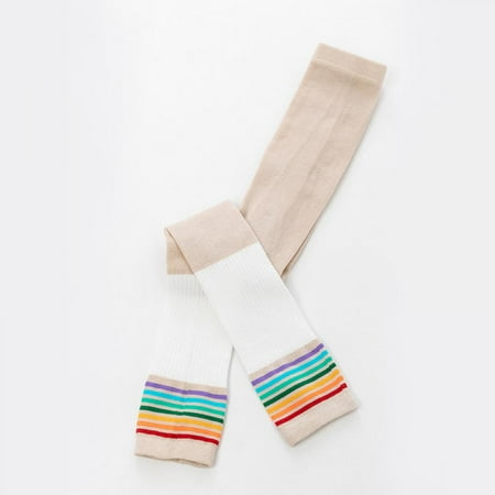 

1-9T Kids Pants Autumn Cotton Leggings for Girls Baby Rainbow Stripes Spelling Color Trousers Fashion Children Girl Legging