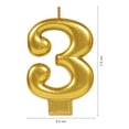 thumbnail image 3 of Velas de Cumpleaños Granmark No. 3 Dorada, 3 of 4