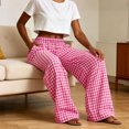 thumbnail image 5 of KPOPLK Barrel Pants for Women Hidden Elastic Quick Dry Cargo Pant Travel Crop Ankle Wide Leg Golf Trousers with Pockets Size XXL,Hot Pink, 5 of 8