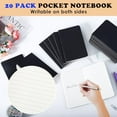 thumbnail image 3 of 20 Pcs Pocket Notebook, 3.5 x 5.5 Inches Mini Notebooks, Small Memo Notepad, Black Softcover Mini Journal for Men Women, Office Supplies, 30 Sheets,/60 Lined Pages(Ruled Pages)$$Office, 3 of 7
