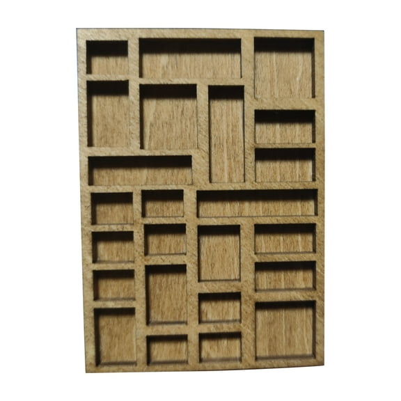 Mosey Miniature Jewelry Holder Miniature Trinket Shelf Wooden Vinatge Multi Compartments Smooth No Thonry Edge Playhouse Toy