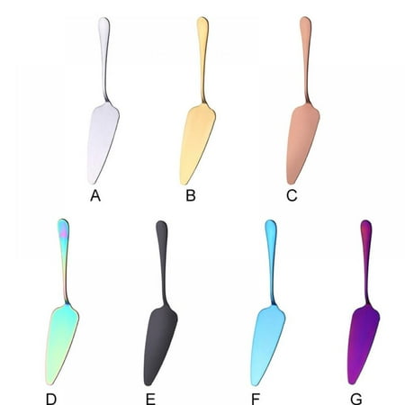 

MOOSUP Colorful Stainless Steel Edge Cake Server Cake Pie Pizza Cheese Triangle Shovel Pastry Spatula Household Baking Tool for Birthday Party Cake and Wedding Serving