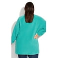 thumbnail image 3 of Avenue Women's Plus Size Polar Fleece Zip Jacket, Long Sleeves, Funnel Neckline, 3 of 5