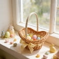 thumbnail image 6 of Wmkox8yii Handheld Plastic Woven Mini Basket,Boat-Shaped Easter Flower Basket with Bow for Party Favors Storage, 6 of 6