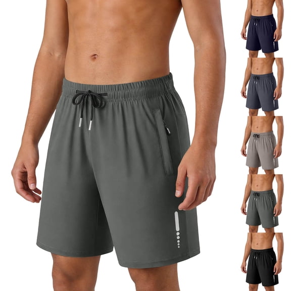 Miluxas Men's Hiking Shorts with Zipper Pockets Quick Dry Lightweight for Outdoor Fishing Khaki XL(XL)