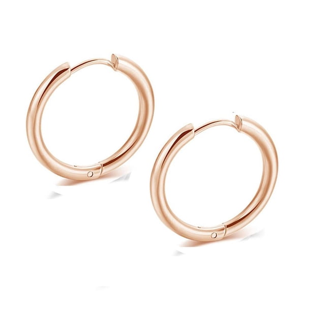 2 Unid/set De Pendientes De Aro Pequeños De Acero Inoxidable Para Mujeres Y Hombres, Color Dorado, Círculo Negro, Anillo De Oreja Grueso, Pendientes Huggie, Piercing De Aro Tan Jianjun Unisex