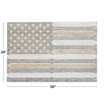 thumbnail image 3 of DecMode White Wood Handmade American Flag Wall Decor, 3 of 8