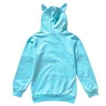 thumbnail image 7 of Yindaity Girls Casual Long Sleeve Hoodies Cute Oversized Fleece Pocket Sweatshirt Tops(Light Blue,11-12 Years), 7 of 7