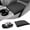 Washable Fabric-Black, variant on KBH Leather Armrest Cover for 2004-2010 Ford F150 with 40/20/40 Split Bench Jump Seat, Black Leather Interior Trim Cushion Pad for F150 Accessories