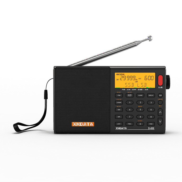 XHDATA D808 Portable Shortwave Radio, AM FM SW LW Air Band, SSB