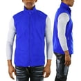 thumbnail image 4 of ToBeInStyle Men's Zip Up Sleeveless High Collar Polar Fleece Vest - Royal Blue - XL, 4 of 7